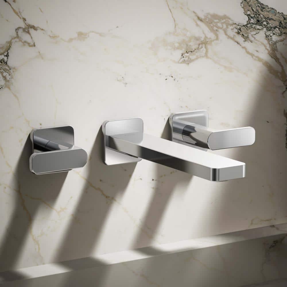 Parallel Wall-Mount Bathroom Sink Faucet Trim