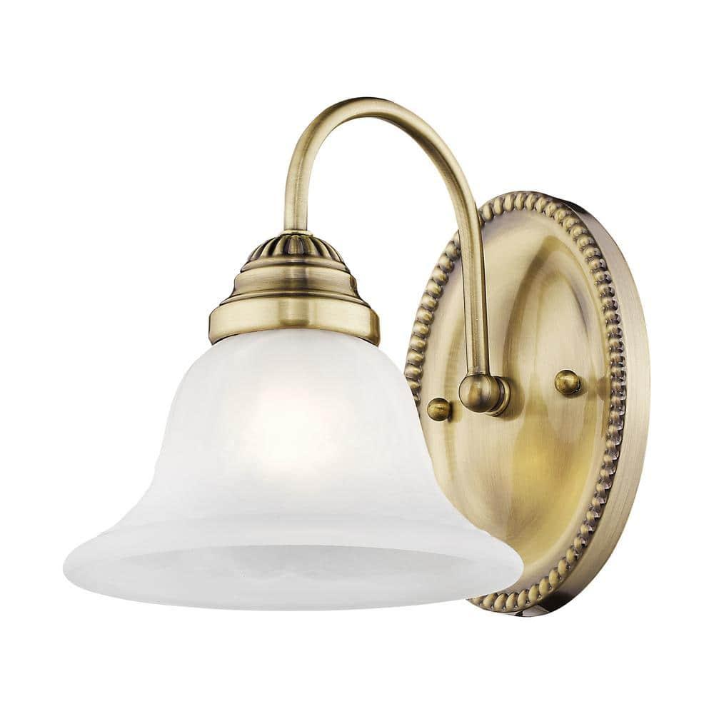 Livex Lighting Edgemont 1 - Light Vanity in  Antique Brass