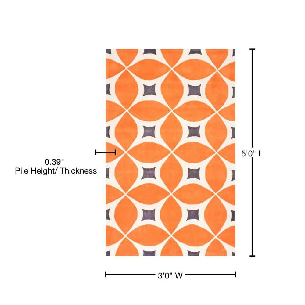 nuLOOM Gabriela Contemporary Accent Rug, 3' x 5', Deep Orange