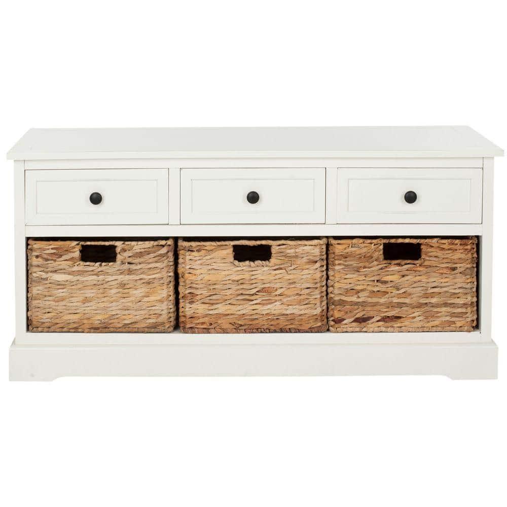 Adayla Solid Wood Drawers Storage Bench
