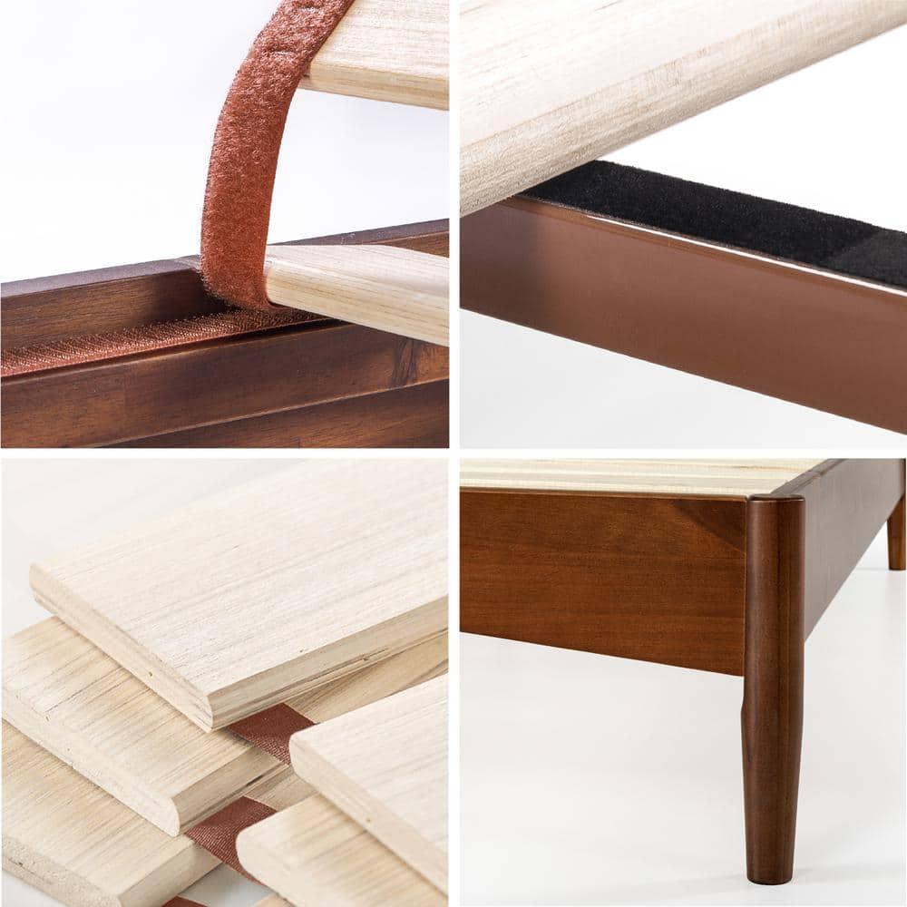 Rashay Mid-Century Modern Solid Wood Spindle Platform Bed