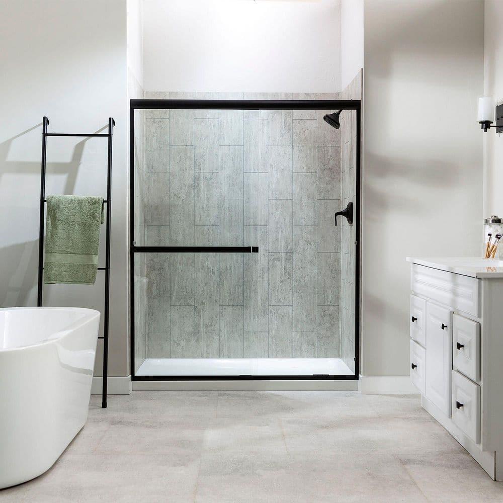 Palisade 30in x 60in x 78in Waterproof Vinyl Shower Surround Kit with Accessories in Wind Gust