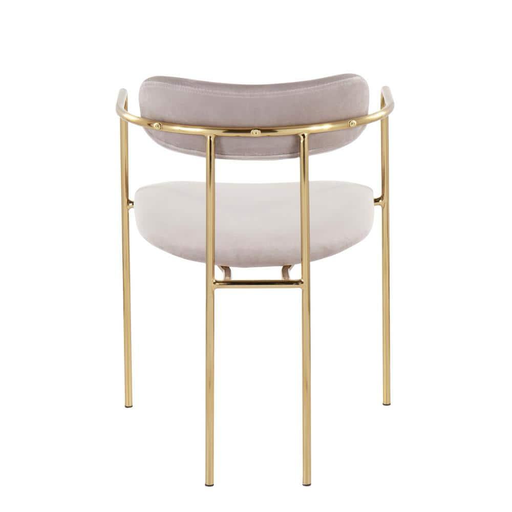 Bellatrix 18'' H Velvet Upholstered Metal Armchair