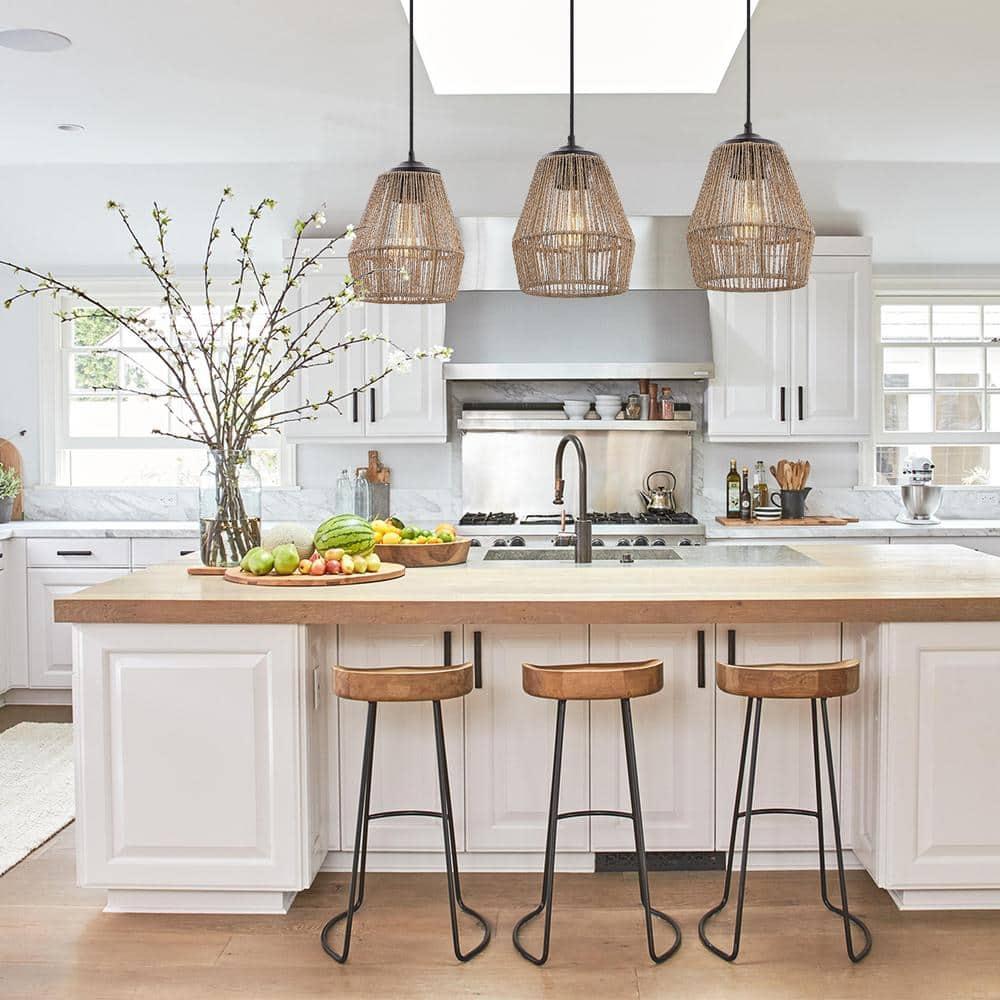 Jonathan Y Ibiza Island Seagrassmetal Bohemian Coastal Led Pendant