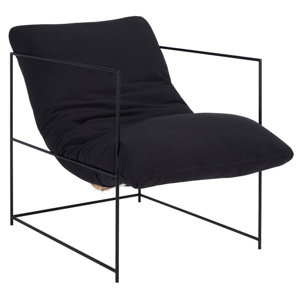 Portland Pillow Top Accent Chair - ACH4511 - Black/Black - Safavieh