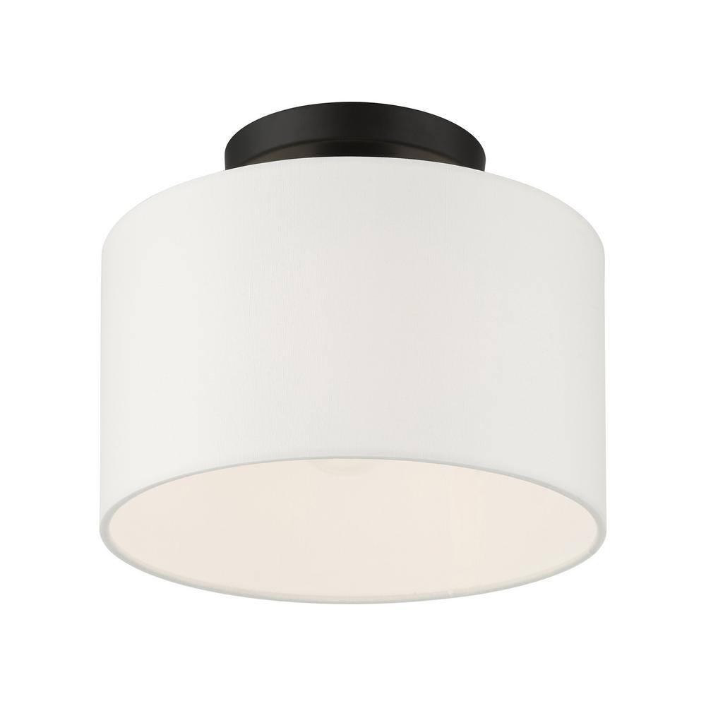 Livex Lighting Clark 1 - Light Semi-Flush Mount in  Black