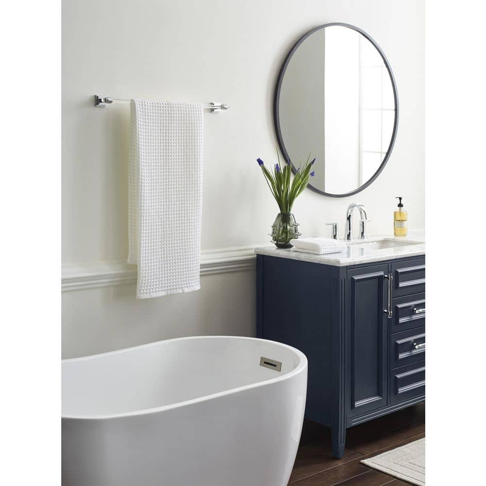 Amerock Glacio Clear/Polished Nickel 24 inch (610mm) Towel Bar