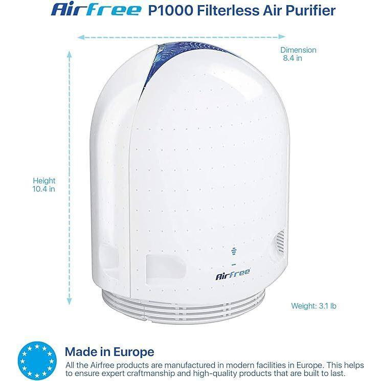 550 sq. ft, Filter-Free Technology, Patented Thermodynamic TSS Air Purifier, White, Destroys Mold, Silent Operation
