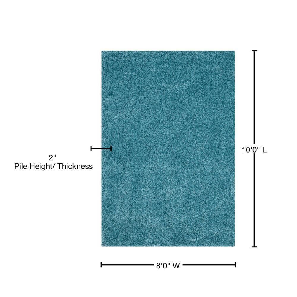 Shag SG151 Power Loomed Indoor Area Rug - Turquoise - 8'x10' - Safavieh.