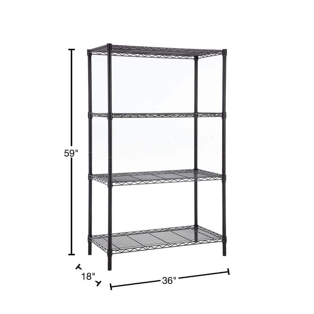 1250 lbs Steel Heavy Duty 5-Tier Utility Shelving Unit Steel Organizer Wire Rack for Home,Kitchen,Office,Chrome (13.7" D x 23.6" W x 62.4" H)