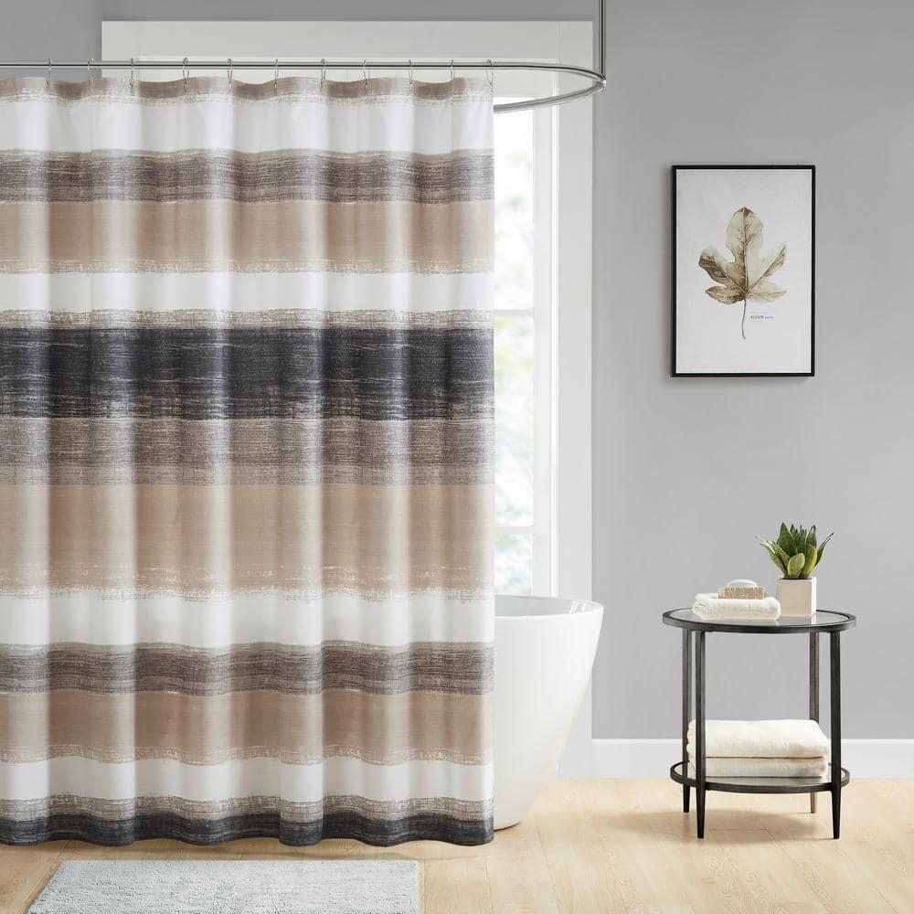 Madison Park Essentials Saben Stripe Print Shower Curtain