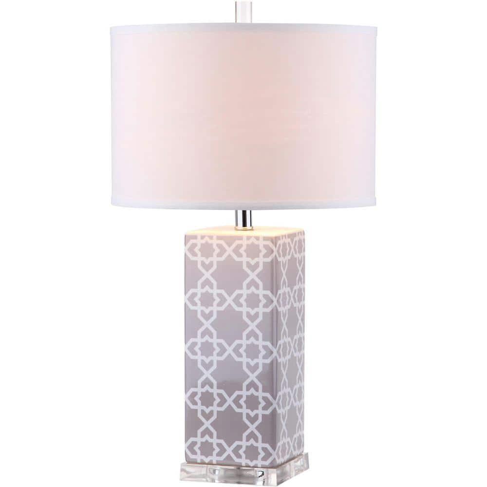 Quatrefoil Table Lamp (Set of 2) - 27 Inch Height - LIT4133 - Grey - Safavieh
