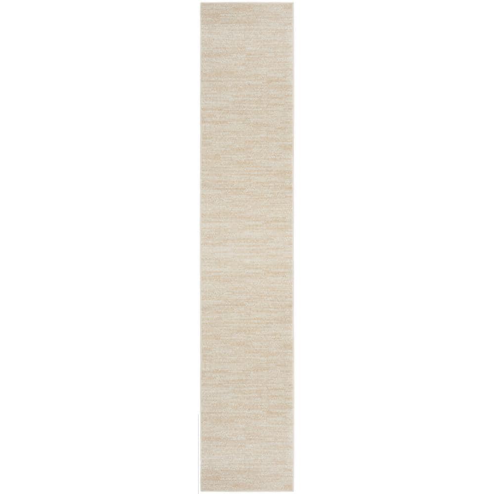 Nourison Essentials Easy Care Indoor Outdoor Area Rug - Ivory Beige 2'2" x 12'