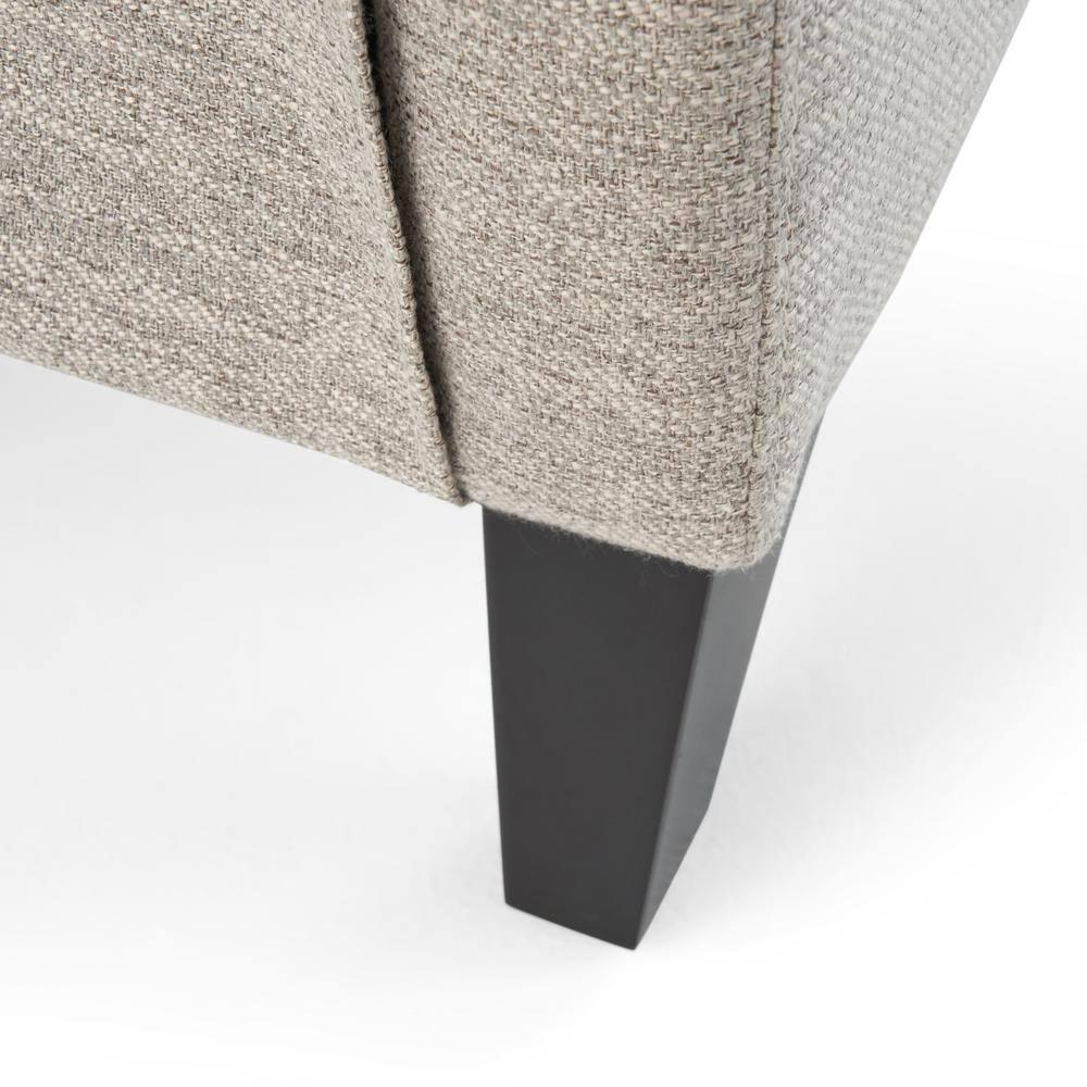 Alscot Contemporary Push Back Recliner Light Gray - Christopher Knight Home: Nailhead Trim, Polyester Upholstery