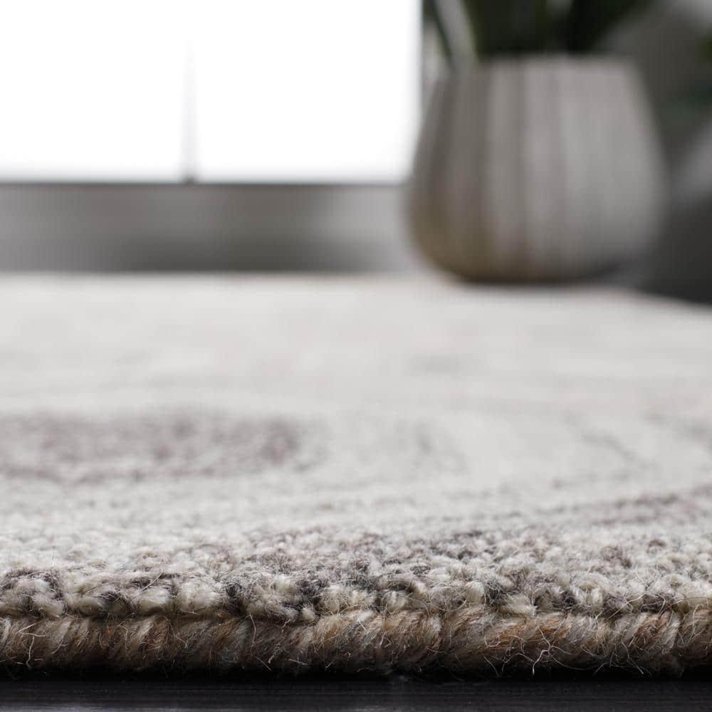 Abstract ABT901 Handmade Indoor Area Rug - Grey - 8'x10' - Safavieh