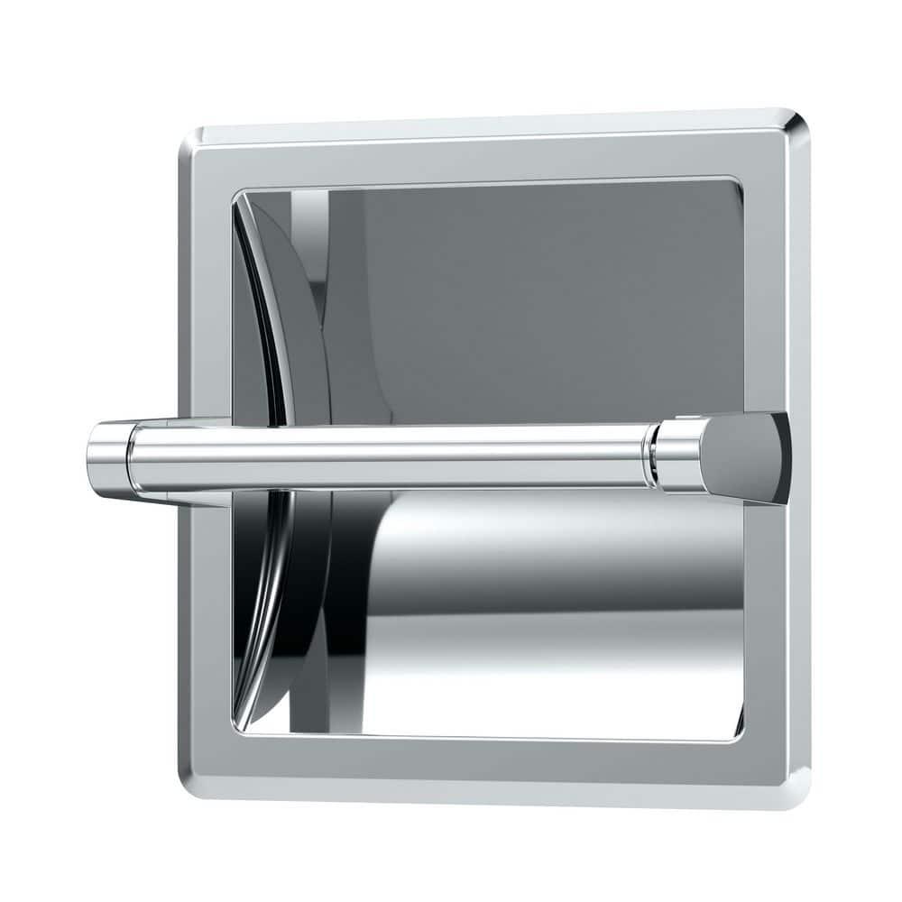 Wall Mounted Recessed Toilet Paper Holder | Pivoting Toilet Paper Roll Holder | Hotel Style In Wall Toilet Paper Holder for Regular Roll