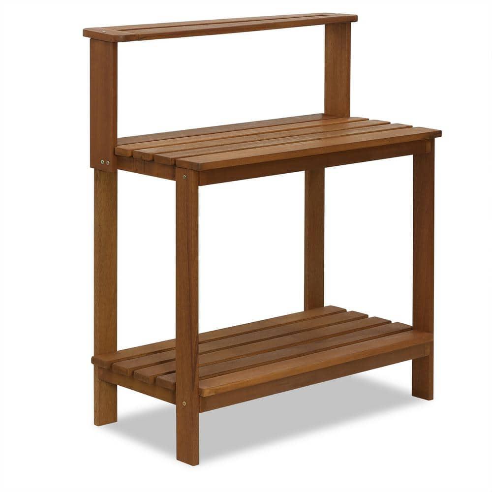 Furinno Tioman Outdoor Natural Wood Potting Bench Brown