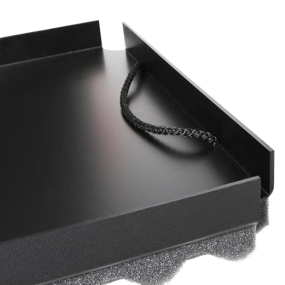 24" Black Polypropylene Heavy-Duty Rolling Tool Case with Trays