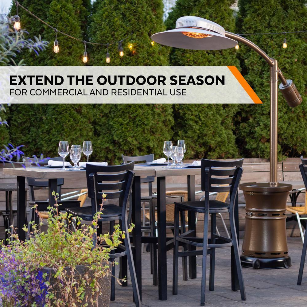 ARC 32,000-BTU Cantilever Designed Portable Radiant Infrared Outdoor Patio Heater; 7 ft. 10 in. Height, Propane Powered