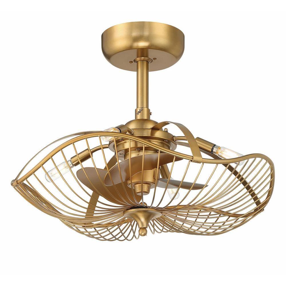 22" Akoni 3 - Blade Ceiling Fan with Light Kit Included