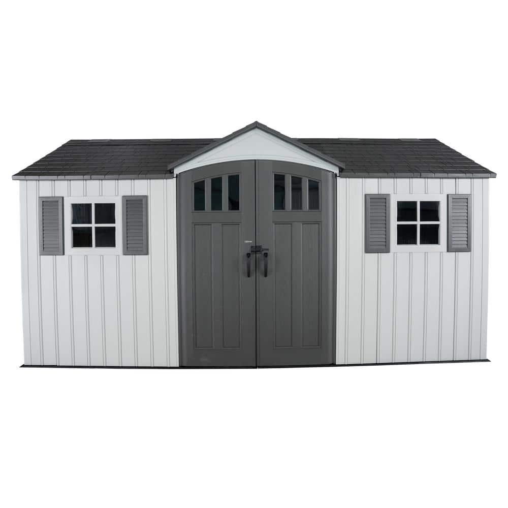 Lifetime 15 Ft. x 8 Ft. High-Density Polyethylene Outdoor Storage Shed with Steel-Reinforced Construction & Reviews | Wayfair