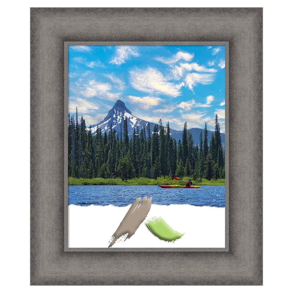Amanti Art Burnished Concrete Wood Picture Frame Opening Size 11x14 in.