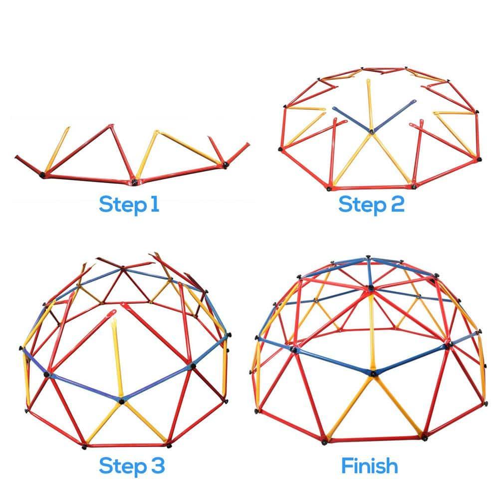 Hikids Dome Climber Play Center for Children Ages 3 to 8, Outdoor & Indoor Kids Jungle Gym Climbing Frame