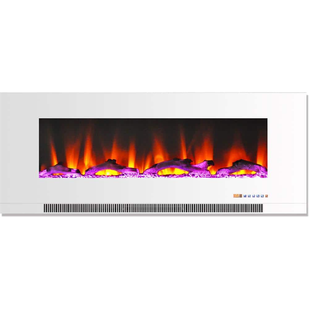 Cambridge Cambridge Wall Mount Electric Fireplace Heater with Remote Control for Indoor Use in Living Room, Bedroom, Home Office