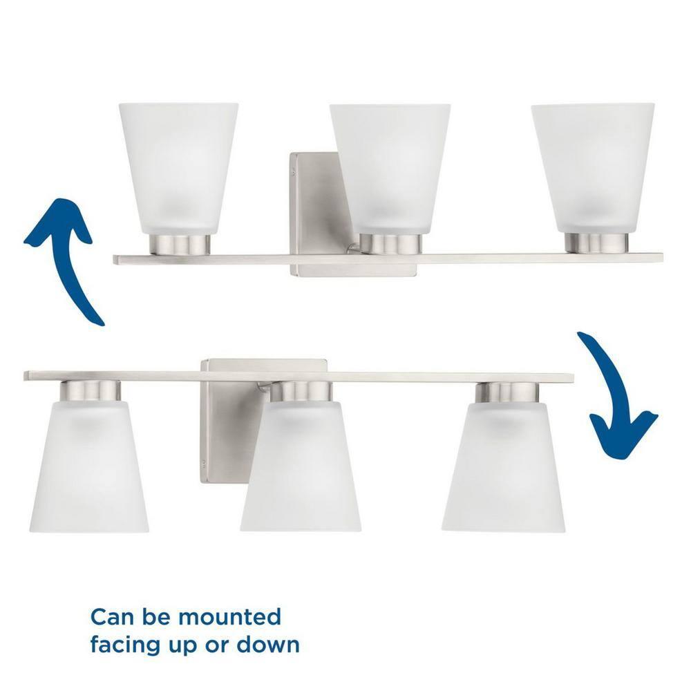 Progress Lighting Tanner 3 - Light Vanity in  Brushed Nickel