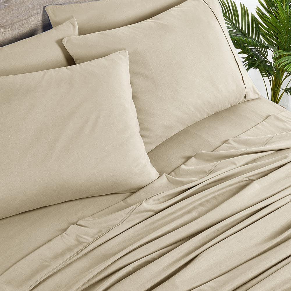 Bed Bath Fashions Bibb Home 2000 Count 6-Piece Rayon From Bamboo Sheet Set with Snug Grip