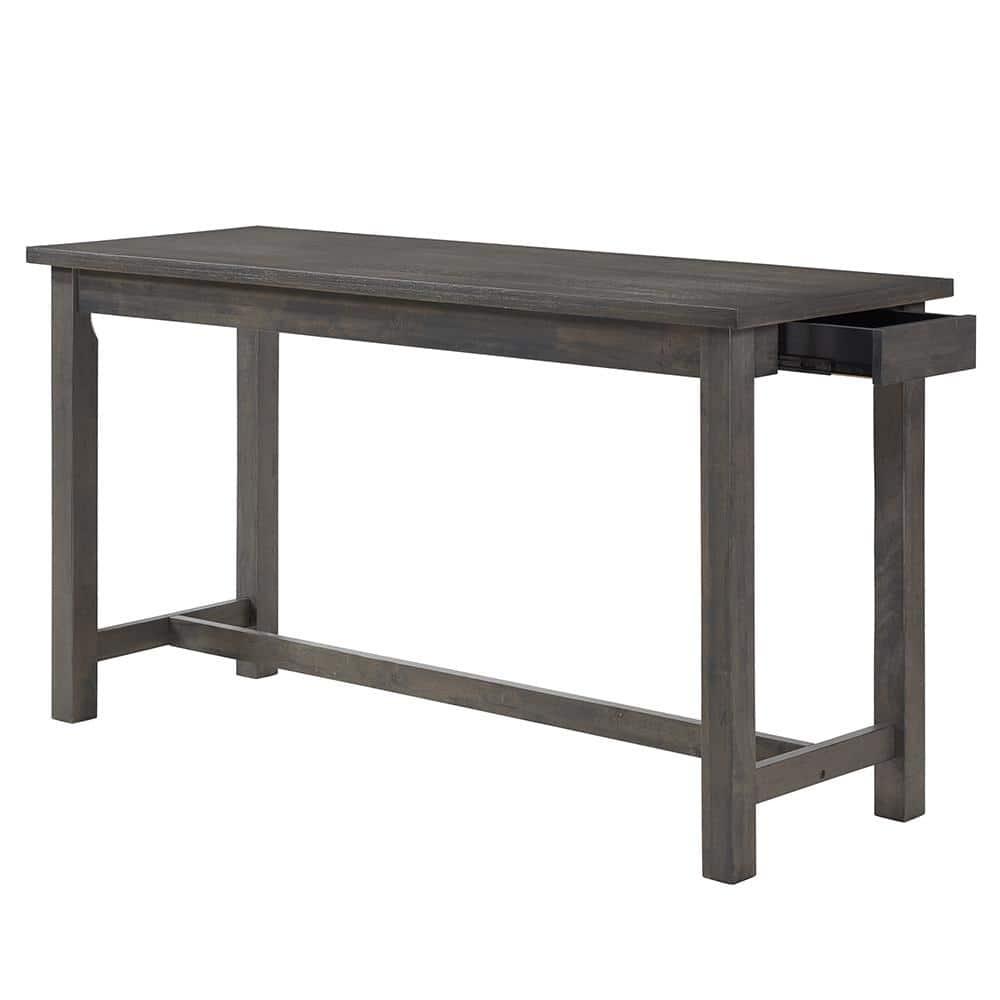 Lexicon Connected 4 Piece Wood Counter Height Dining Set in Brownish Gray