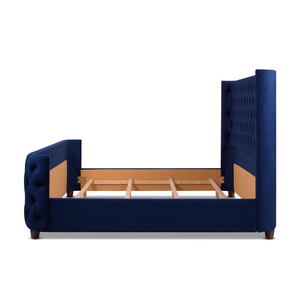 Jennifer Taylor Home Brooklyn Tufted Bed, King, Navy Blue