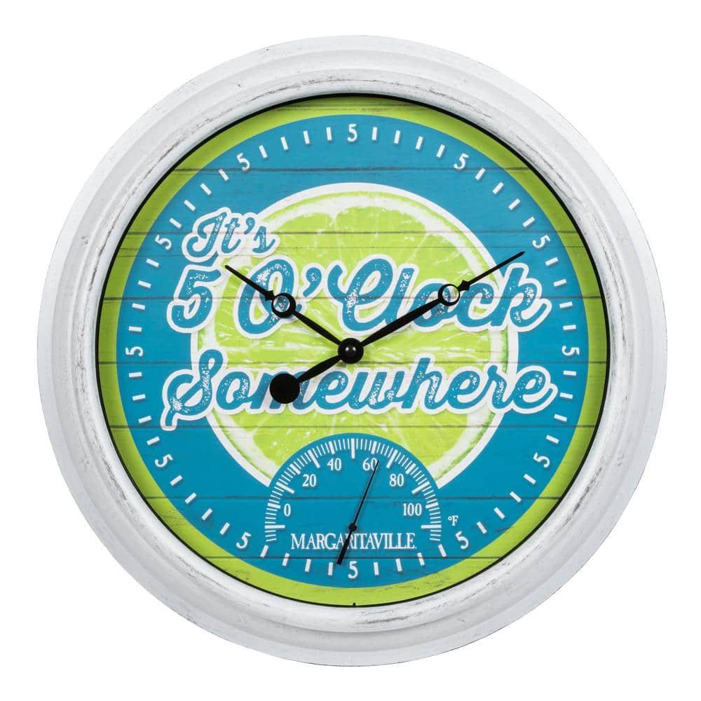 La Crosse Technology Margaritaville 5 O'clock Somewhere 15.75" Wall Clock
