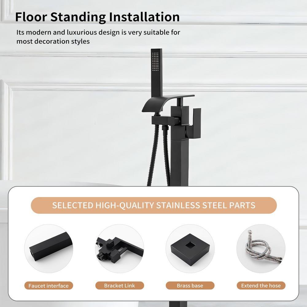 Floor Tub Filler with Diverter