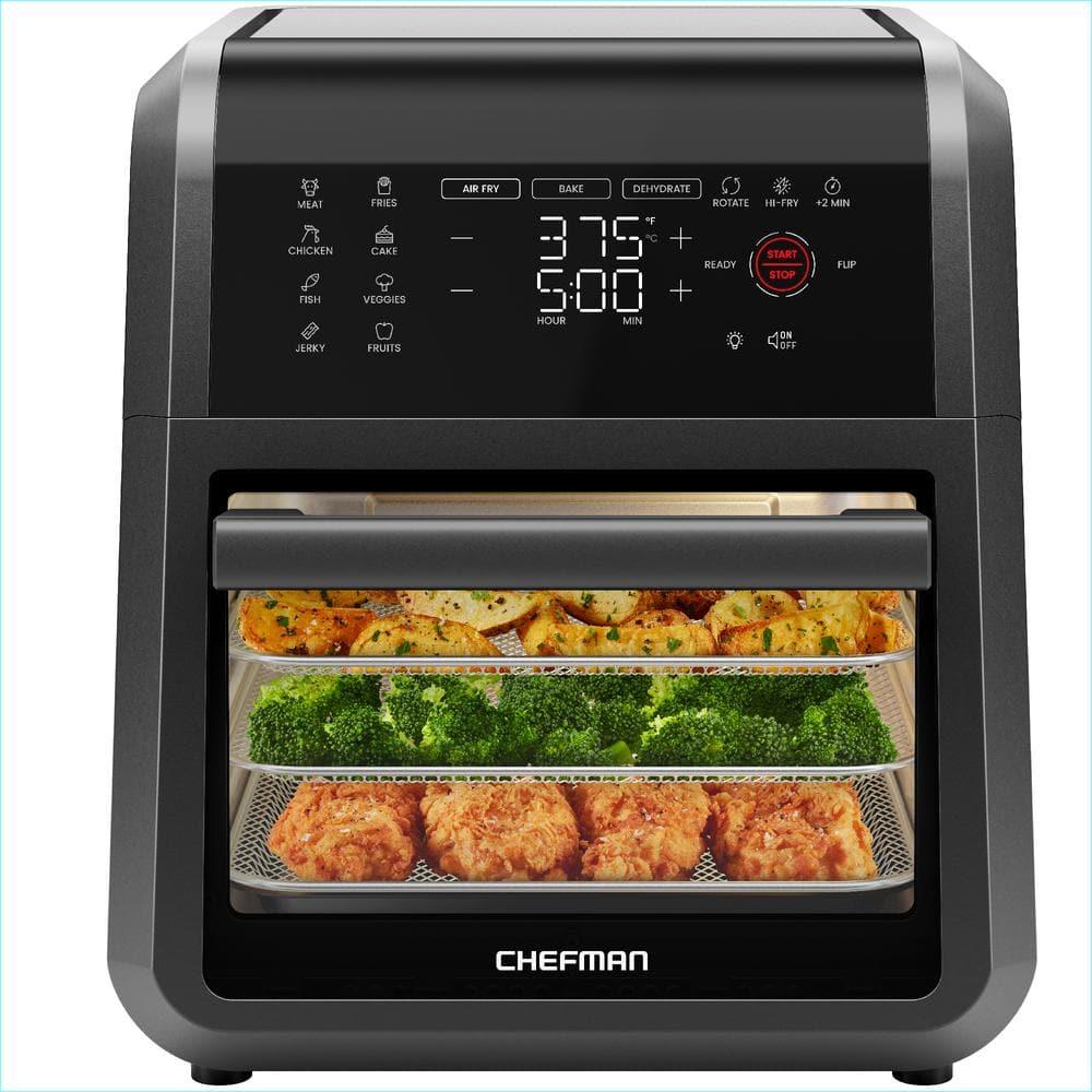 Chefman 6-in-1 Multifunctional Air Fryer Oven w/ 12 Qt Capacity, Digital Touchscreen - Black