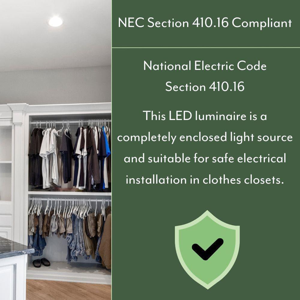 ETi Solid State Lighting 6 in. Canless 120-277v T24 Integrated LED Recessed Light Trim (Set of 4) 53192211-4PK