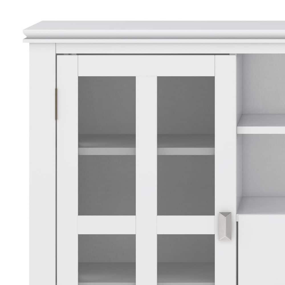 Simpli Home Artisan 53"W Solid Wood Contemporary Tall TV Stand for TVs up to 60" with Adjustable Shelves