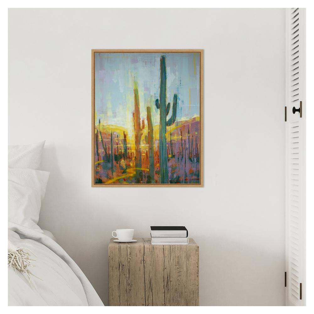 Amanti Art 23"x28" Sonoran Golden Glow by James Ayers Framed Canvas Wall Art Print