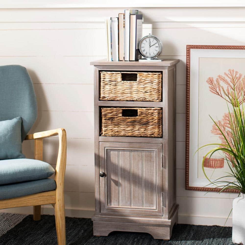 Connery Cabinet - AMH5742 - White Washed - Safavieh Couture