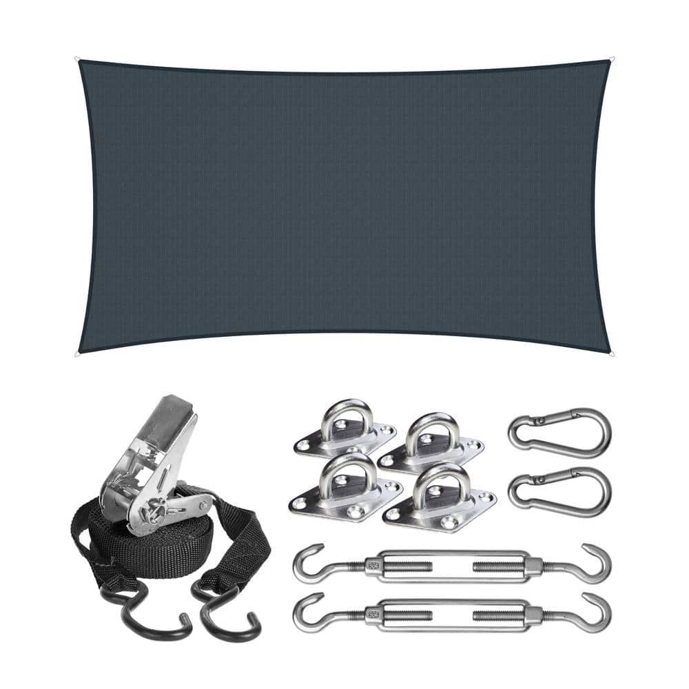 Coolaroo Premium Rectangle Kit 95%; 16'5"x9'11"; Slate
