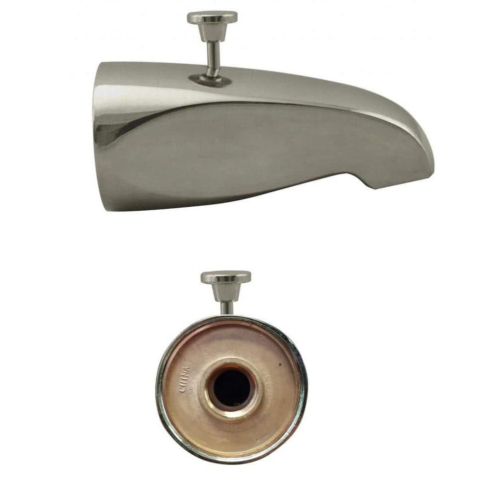 Westbrass D3112-07 5-1/2" Reach Wall Mount Tub Spout with Rear Diverter