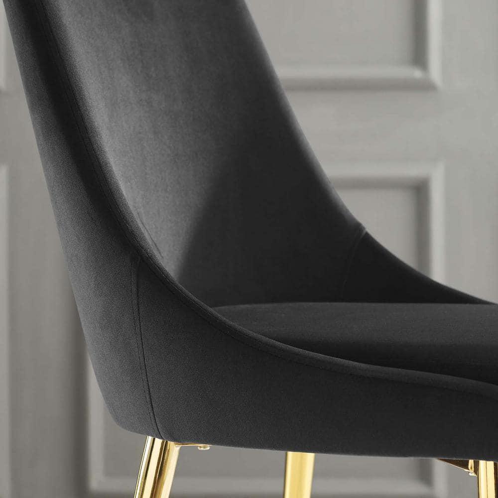 Modway Viscount 19" Modern Performance Velvet Dining Chair in Black