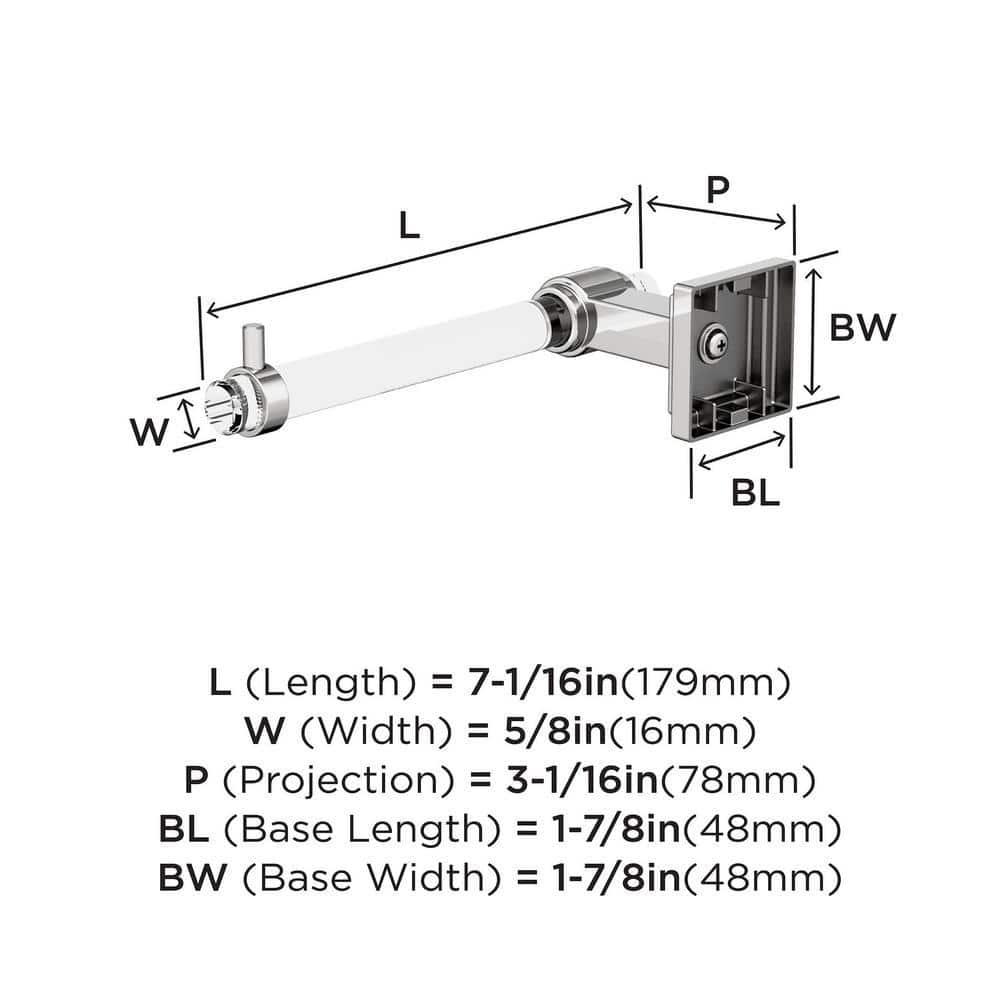 Amerock Glacio Wall Mount Toilet Paper Holder BH36061C26