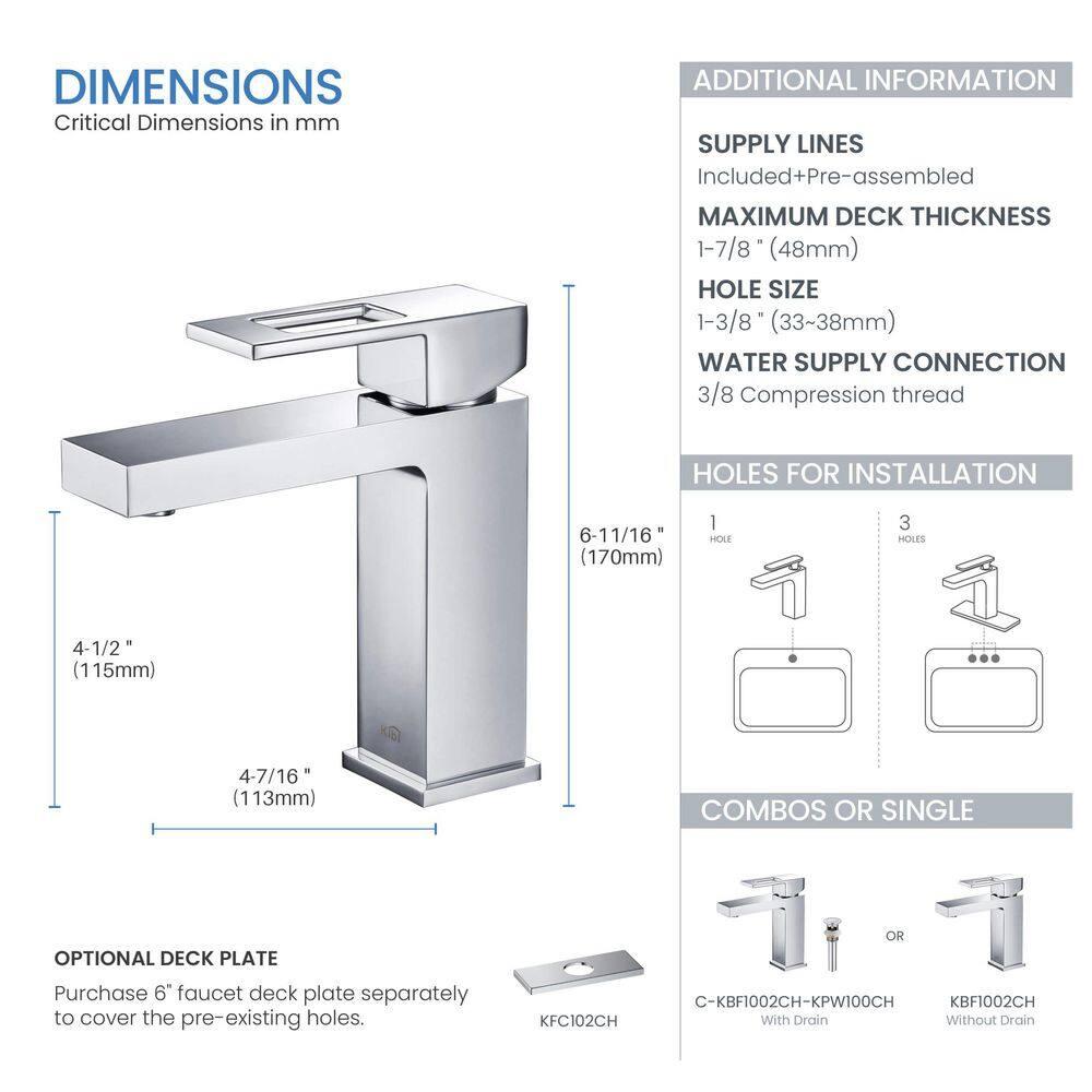 Cube Single-Hole Single-handle Bathroom Faucet
