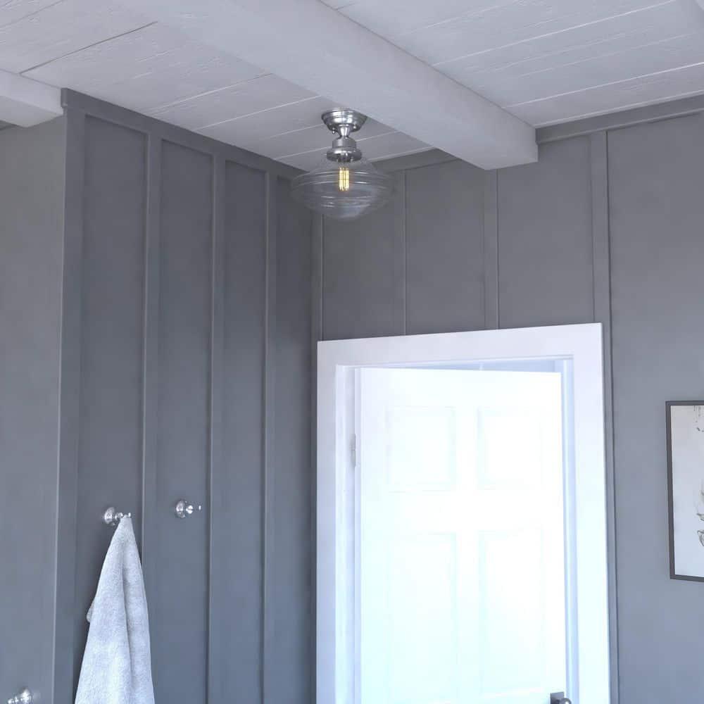 Vaxcel Huntley 1 - Light Flush Mount in  Satin Nickel
