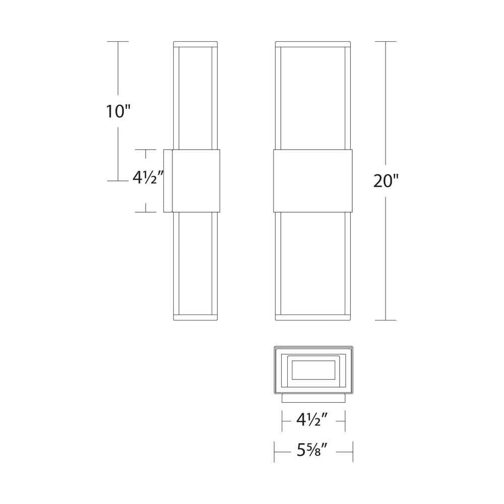 Nightvision Black & Gold LED 2-Light Dimmable Sconce