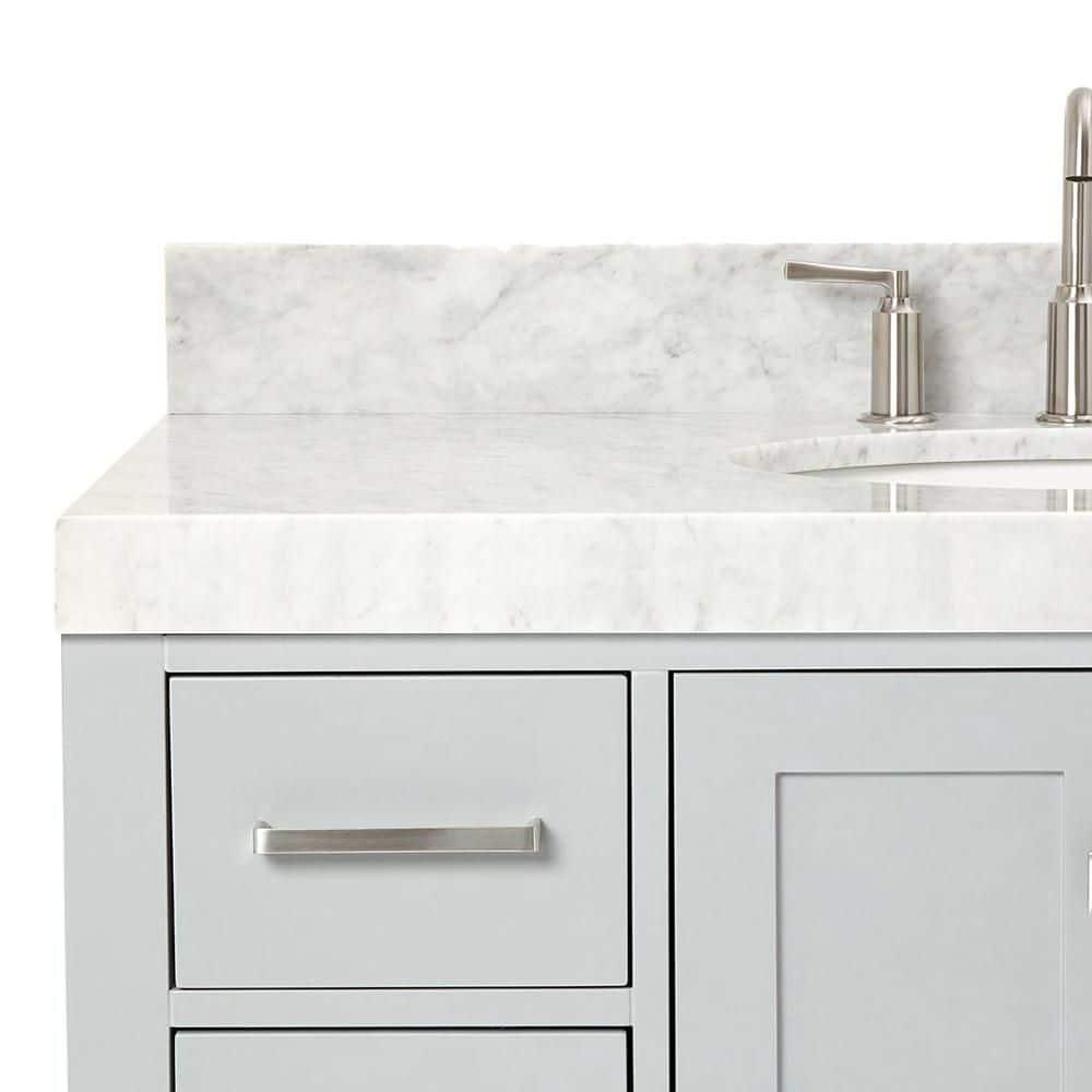 Cambridge 42'' Single Bathroom Vanity with Carrara Marble Top