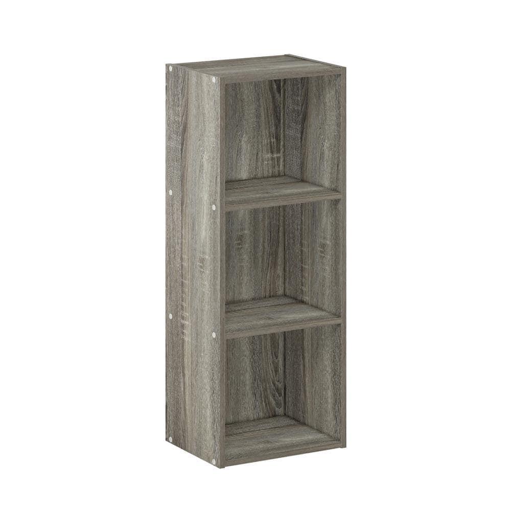 Furinno 3-Tier Easy Assembly Ultility Shelf Open Bookcase Dispaly Organizer,French Oak