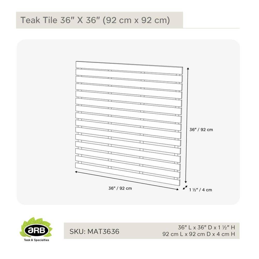 ARB Teak & Specialties Teak Shower Mat