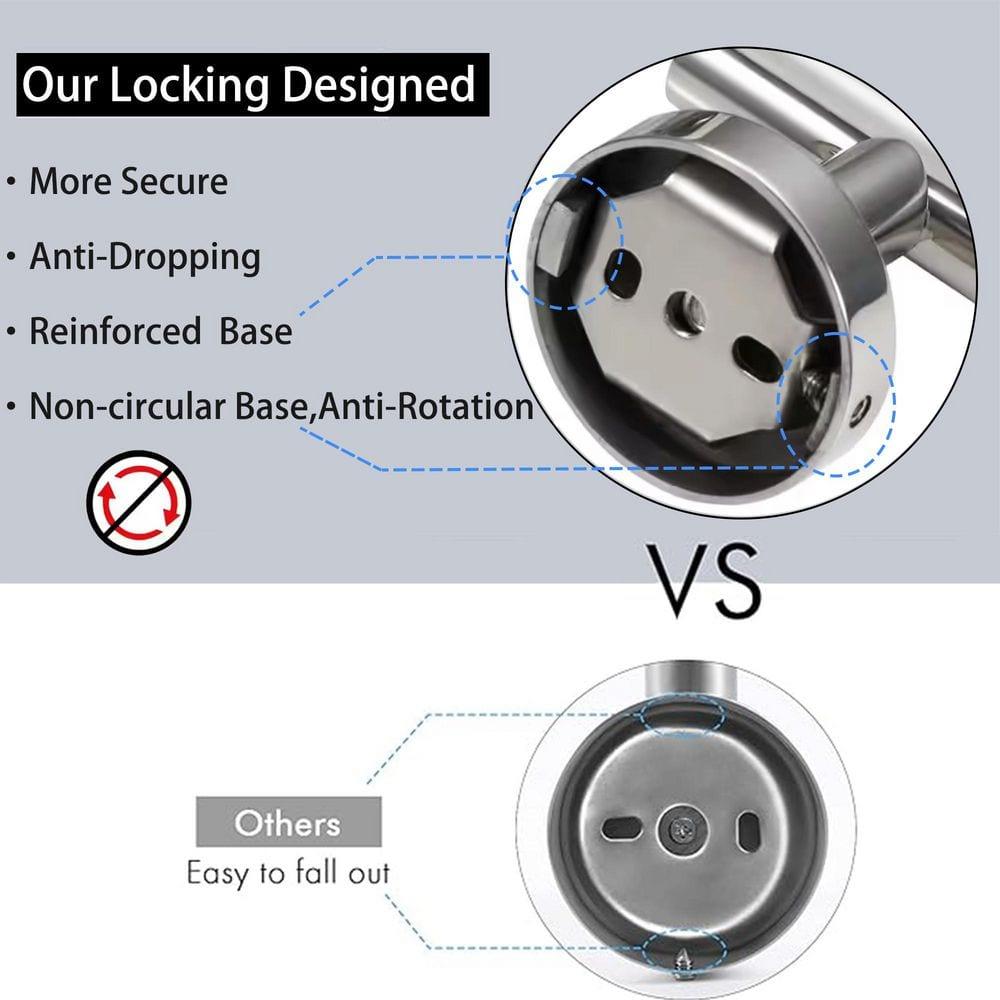 Bathroom Stainless Steel Towel Hooks Wall Mounted 4-Pack